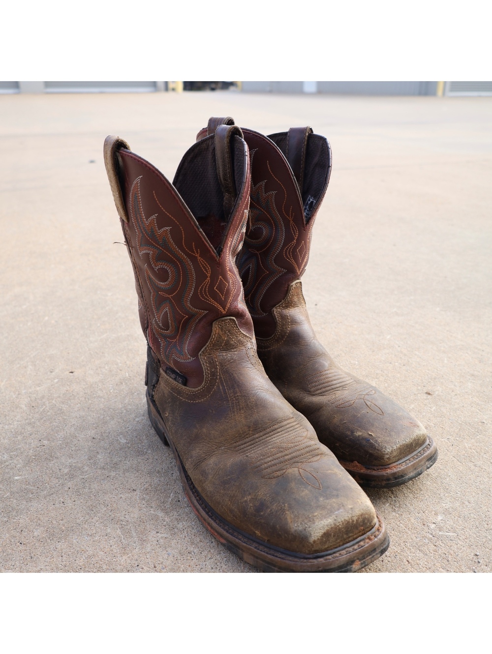 Justin WK4643 - Hybred® Red Oiled Square Toe Wellington 9.5